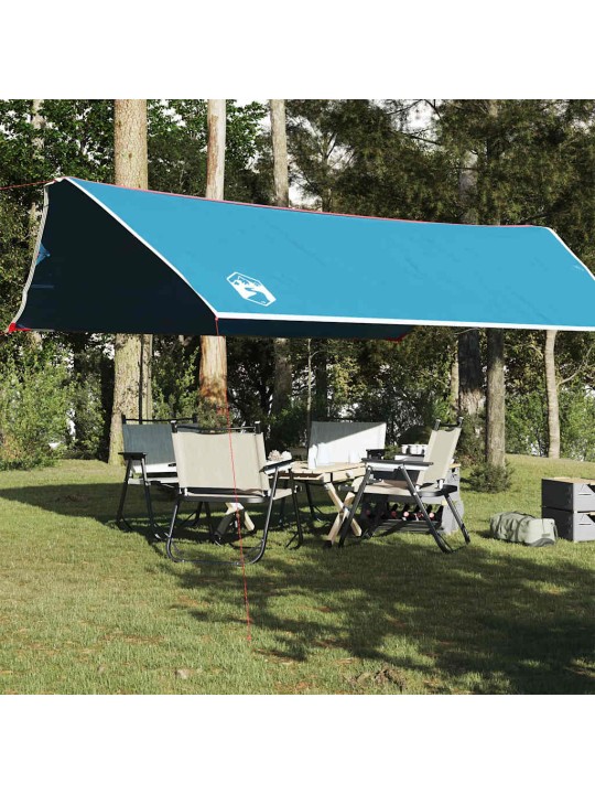 Kempingová plachta modrá 500 x 294 cm nepromokavá