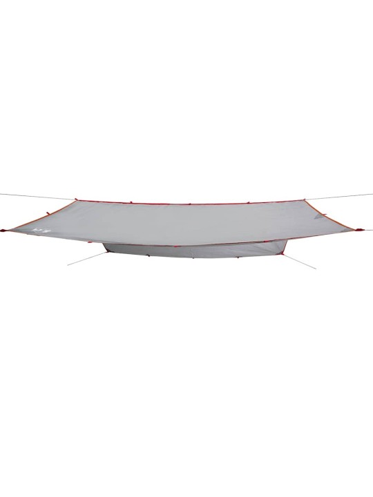 Kempingová plachta šedá a oranžová 500 x 294 cm nepromokavá