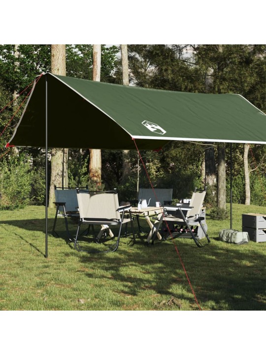 Kempingová plachta zelená 430 x 380 x 210 cm nepromokavá