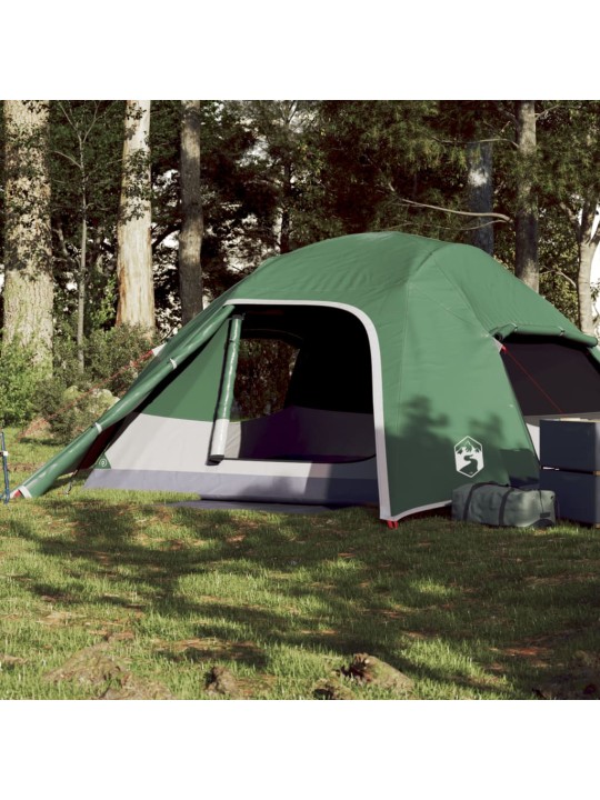 Kempingový stan kopule pro 4 osoby zelený nepromokavý