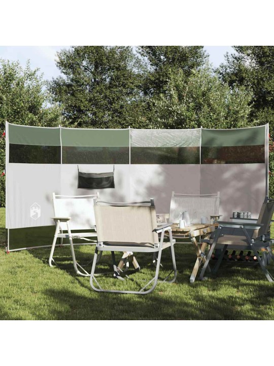 Kempingový větrolam zelený 366 x 152 x 152 cm nepromokavý