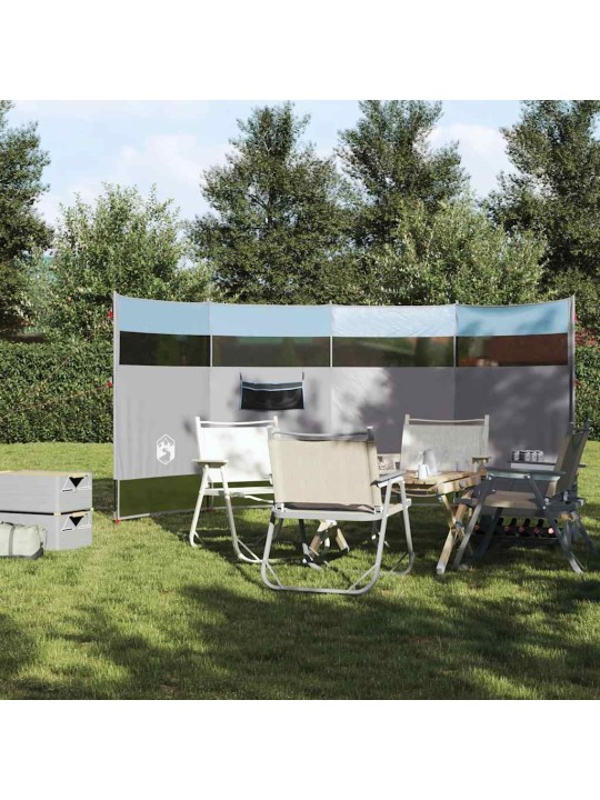 Kempingový větrolam modrý 366 x 152 x 152 cm nepromokavý