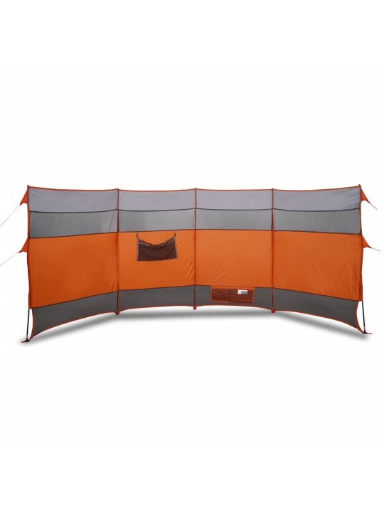Kempingový větrolam oranžový 366 x 152 x 152 cm nepromokavý
