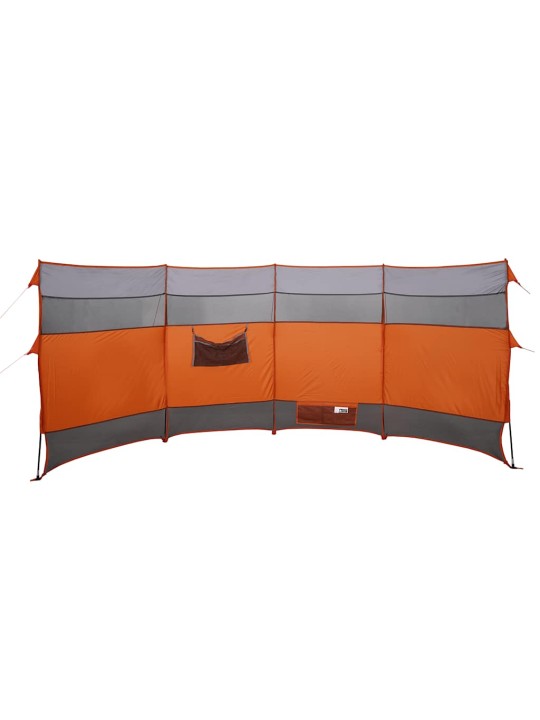 Kempingový větrolam oranžový 366 x 152 x 152 cm nepromokavý
