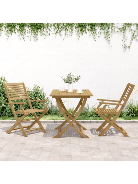 Skládací zahradní židle 2 ks 54,5x61,5x86,5 cm masivní akácie
