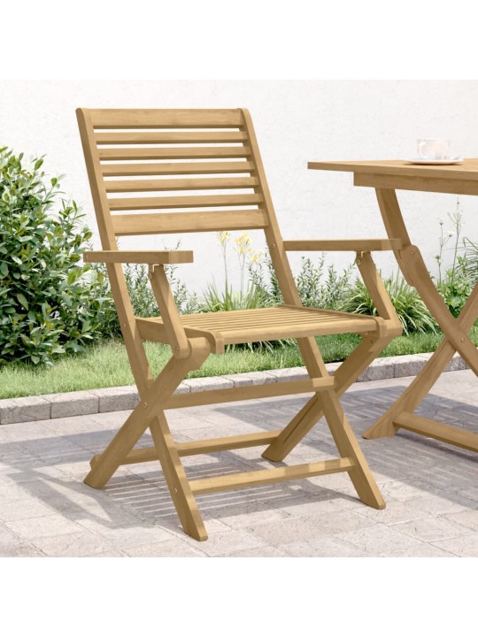 Skládací zahradní židle 2 ks 54,5x61,5x86,5 cm masivní akácie