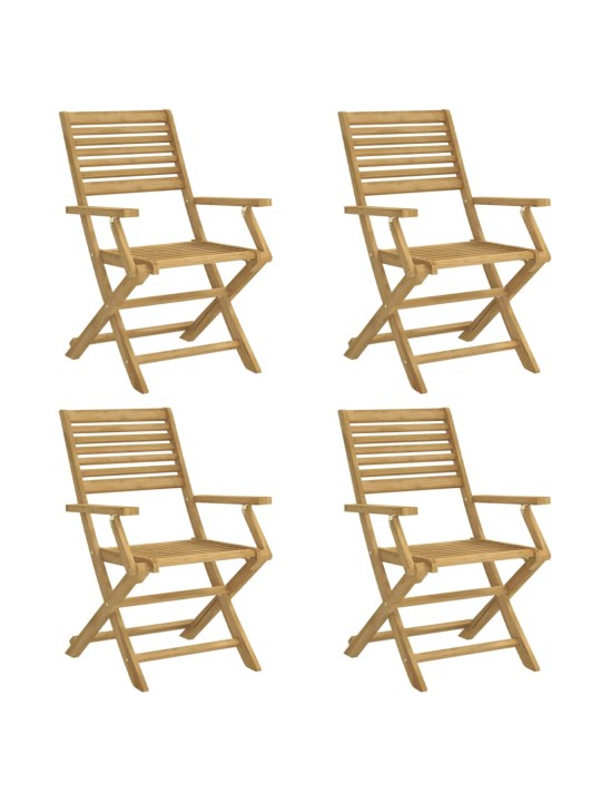 Skládací zahradní židle 4 ks 54,5x61,5x86,5 cm masivní akácie