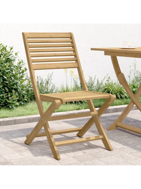 Skládací zahradní židle 2 ks 48,5 x 61,5 x 87 cm masivní akácie