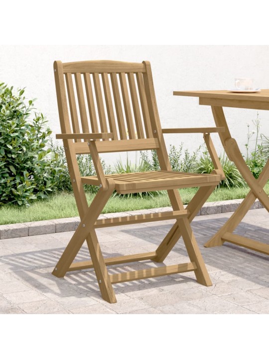 Skládací zahradní židle 2 ks 58 x 54,5 x 90 cm masivní akácie