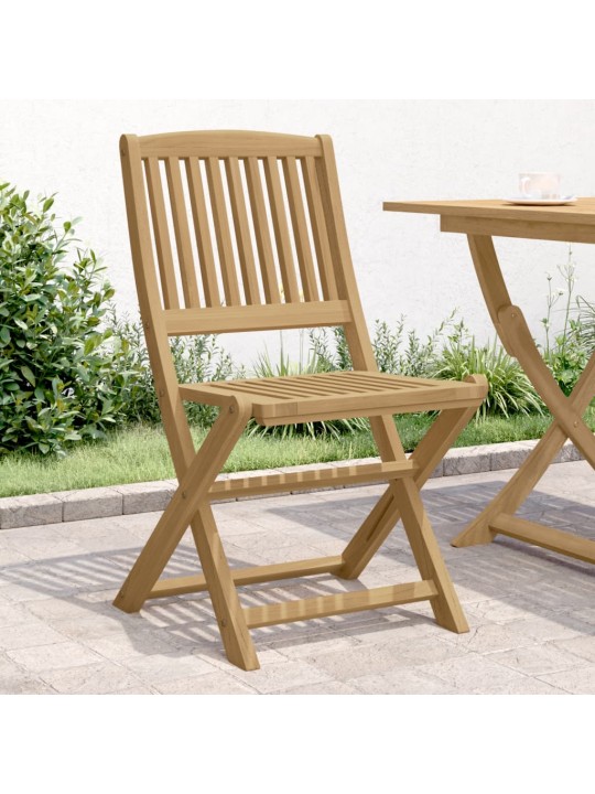 Skládací zahradní židle 2 ks 57 x 48,5 x 90 cm masivní akácie