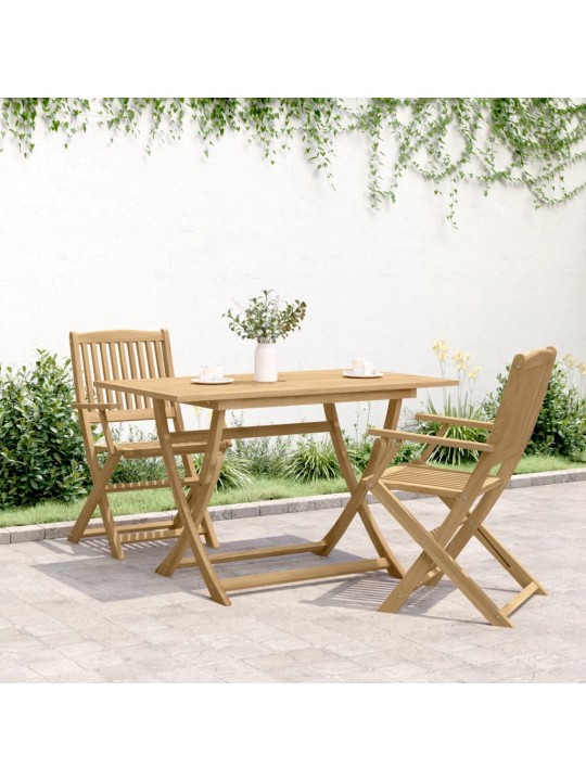 Skládací zahradní stůl 120 x 70 x 75 cm masivní akáciové dřevo