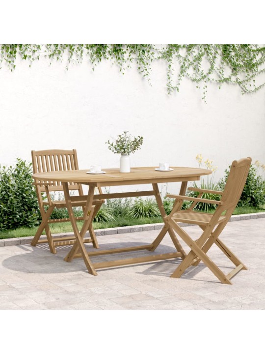 Skládací zahradní stůl 160 x 85 x 75 cm masivní akáciové dřevo