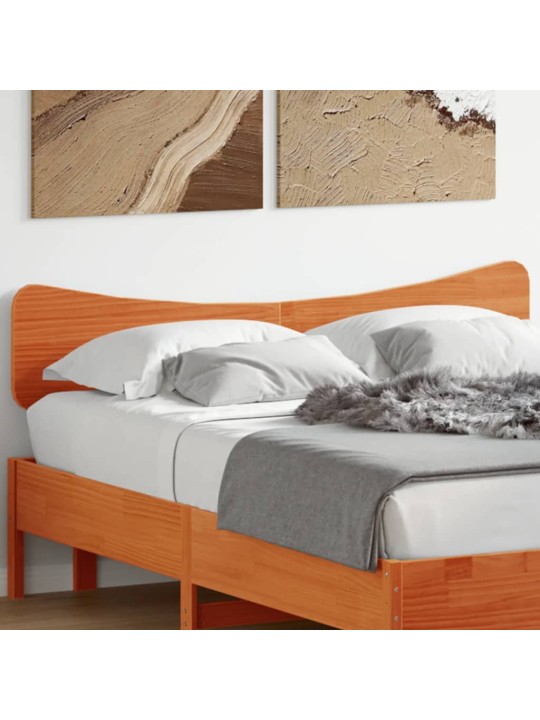 Čelo postele voskově hnědé 150 cm masivní borové dřevo