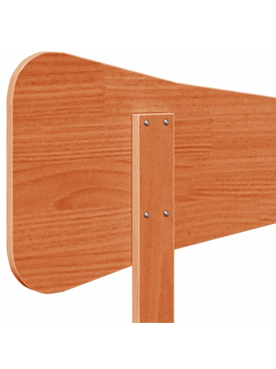 Čelo postele voskově hnědé 140 cm masivní borové dřevo