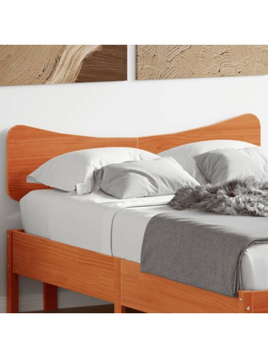 Čelo postele voskově hnědé 120 cm masivní borové dřevo