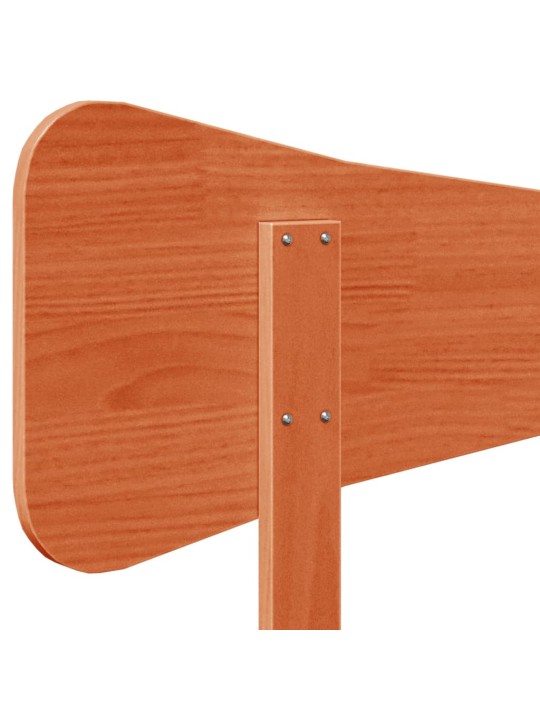 Čelo postele voskově hnědé 90 cm masivní borové dřevo