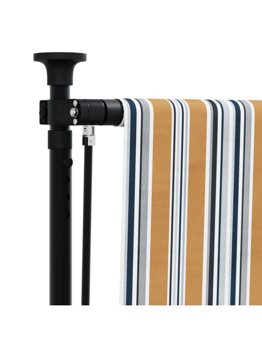 Venkovní roleta žlutá a bílá 120 x 270 cm textil a ocel