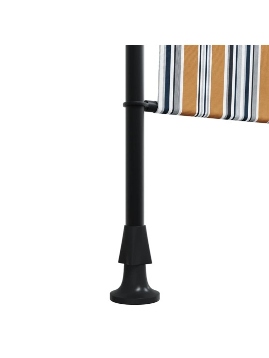 Venkovní roleta žlutá a bílá 150 x 270 cm textil a ocel