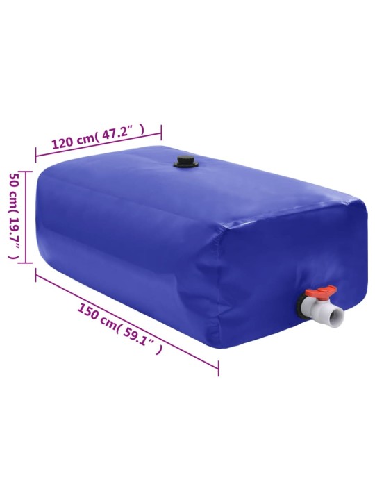 Nádrž na vodu s kohoutkem skládací 1 000 l PVC