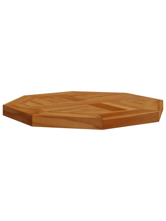 Stolní deska 40 x 40 x 2,5 cm osmihranná masivní teakové dřevo