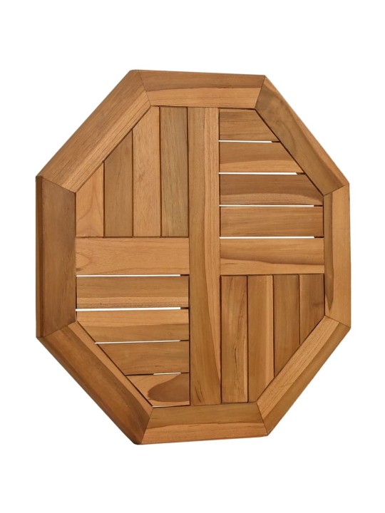 Stolní deska 50 x 50 x 2,5 cm osmihranná masivní teakové dřevo