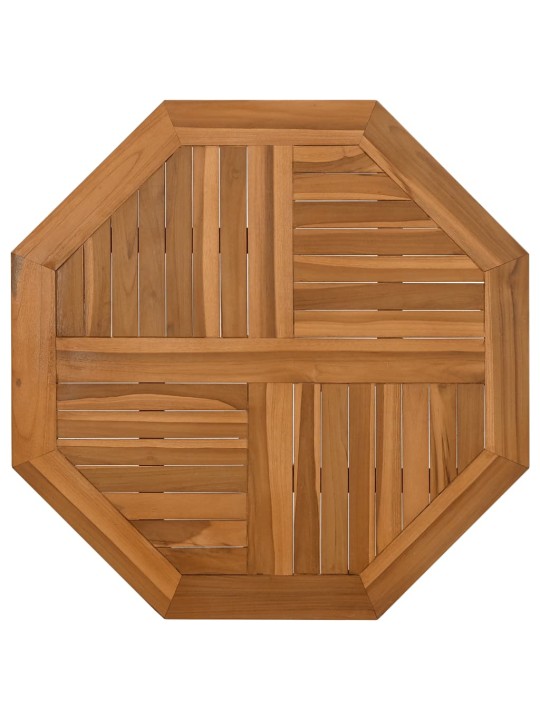 Stolní deska 60 x 60 x 2,5 cm osmihranná masivní teakové dřevo