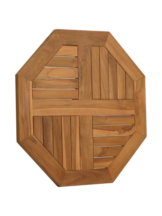 Stolní deska 60 x 60 x 2,5 cm osmihranná masivní teakové dřevo