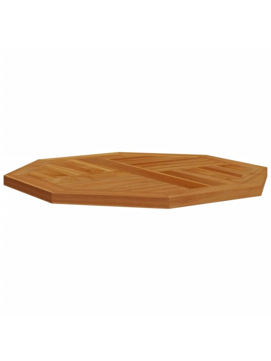 Stolní deska 70 x 70 x 2,5 cm osmihranná masivní teakové dřevo