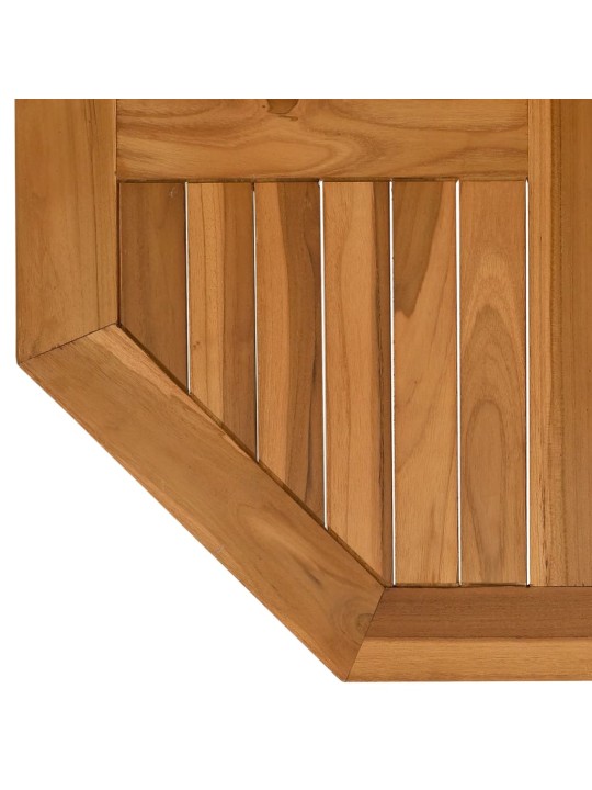 Stolní deska 70 x 70 x 2,5 cm osmihranná masivní teakové dřevo