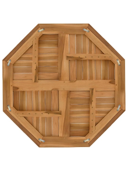 Stolní deska 80 x 80 x 2,5 cm osmihranná masivní teakové dřevo