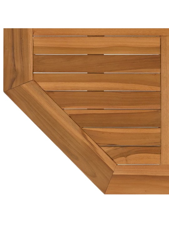 Stolní deska 80 x 80 x 2,5 cm osmihranná masivní teakové dřevo