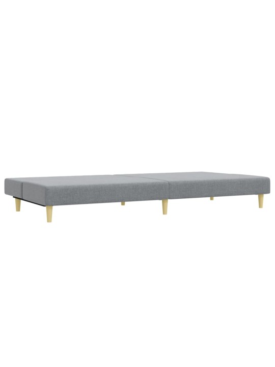 2dílná sedací souprava světle šedá textil