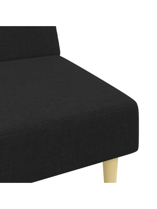 2dílná sedací souprava černá textil