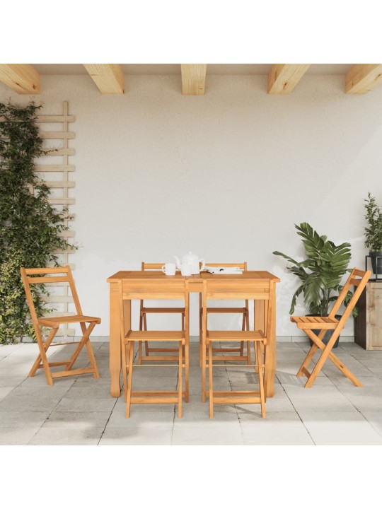 Skládací bistro židle 6 ks masivní akáciové dřevo
