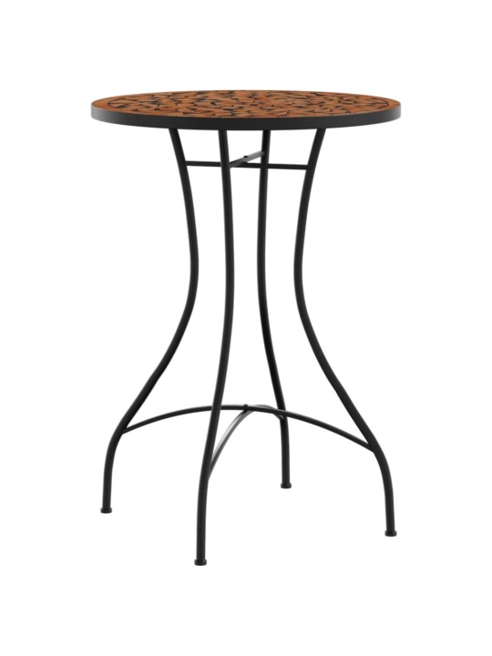 Mozaikový bistro set terakotový železo a keramika