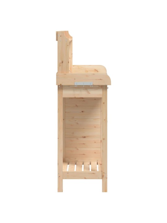 Přesazovací stůl se skříňkou 110,5x45x124,5 cm masivní jedle