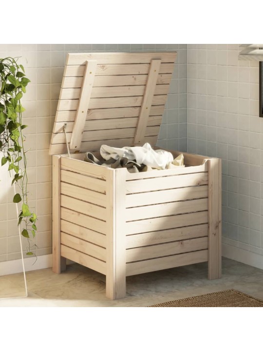 Úložný box s víkem RANA 60 x 49 x 54 cm masivní borové dřevo