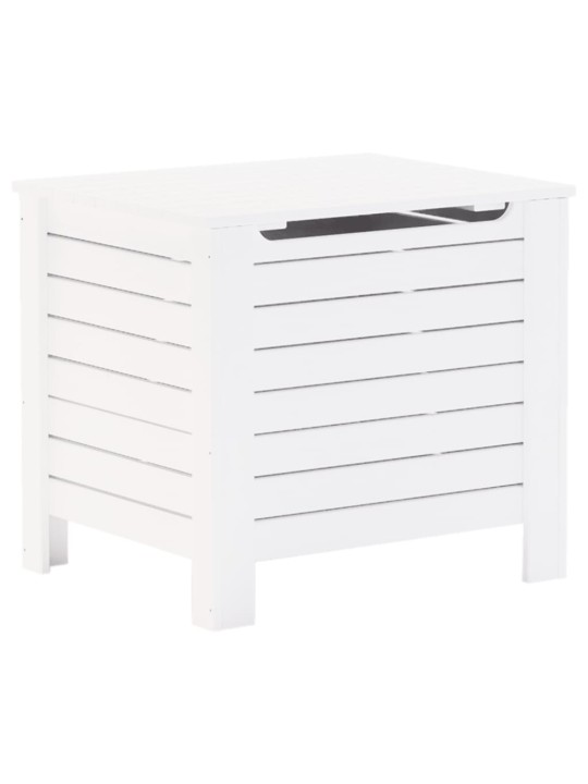Úložný box s víkem RANA bílý 60x49x54 cm masivní borové dřevo