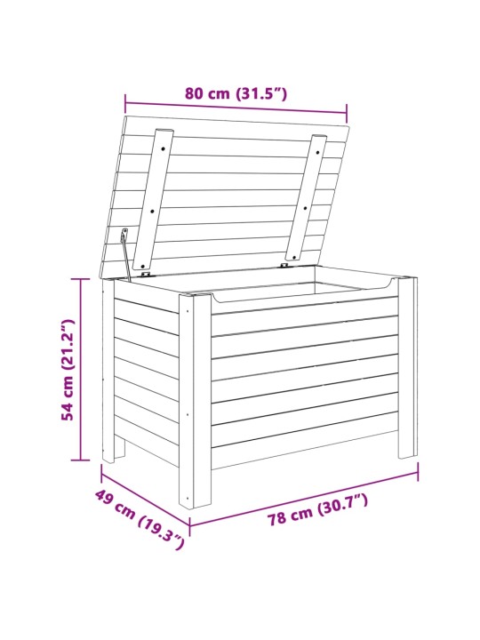 Úložný box s víkem RANA 80 x 49 x 54 cm masivní borové dřevo