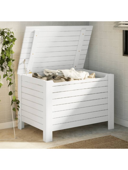 Úložný box na kolečkách RANA bílý 80 x 49 x 54 cm borové dřevo