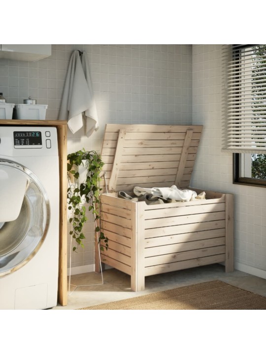 Úložný box s víkem RANA 100 x 49 x 54 cm masivní borové dřevo