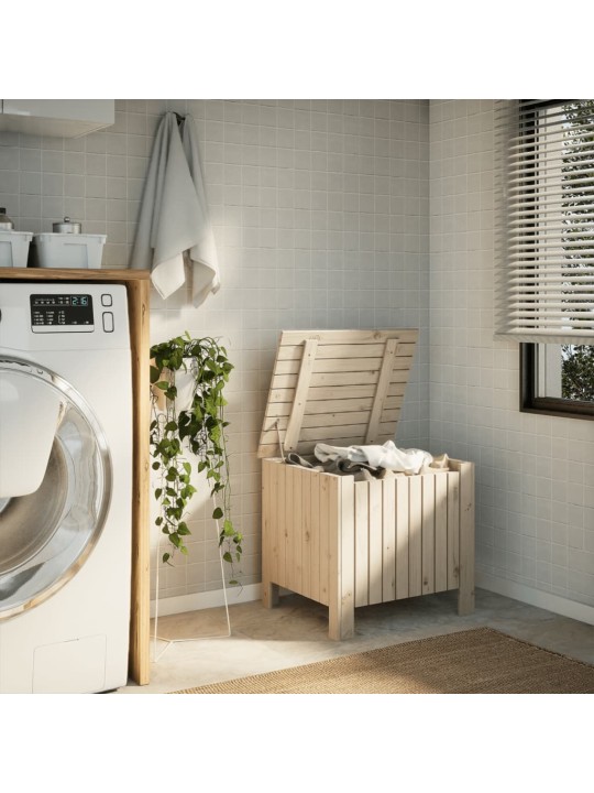 Úložný box s víkem RANA 60 x 49 x 54 cm masivní borové dřevo