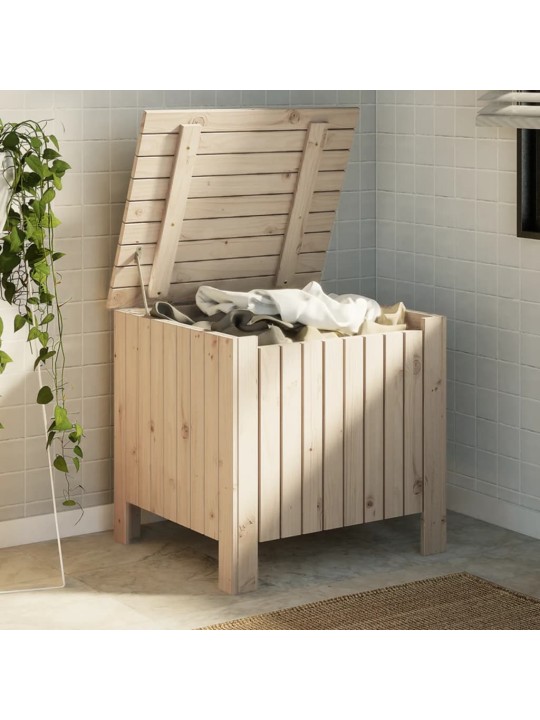 Úložný box s víkem RANA 60 x 49 x 54 cm masivní borové dřevo