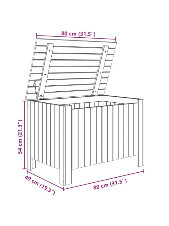 Úložný box s víkem RANA 80 x 49 x 54 cm masivní borové dřevo
