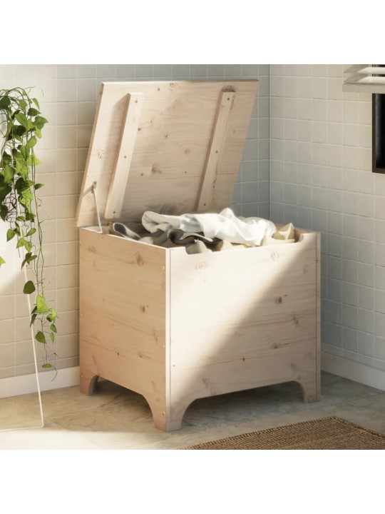 Úložný box s víkem RANA 60 x 49 x 54 cm masivní borové dřevo