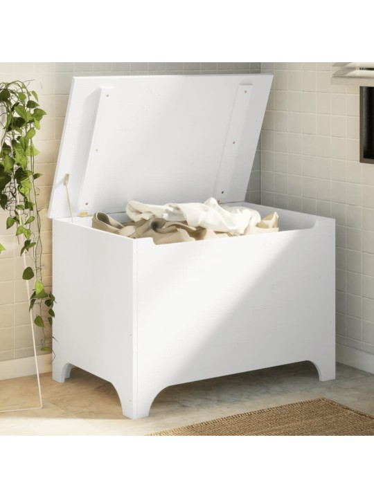 Úložný box na kolečkách RANA bílý 80 x 49 x 54 cm borové dřevo