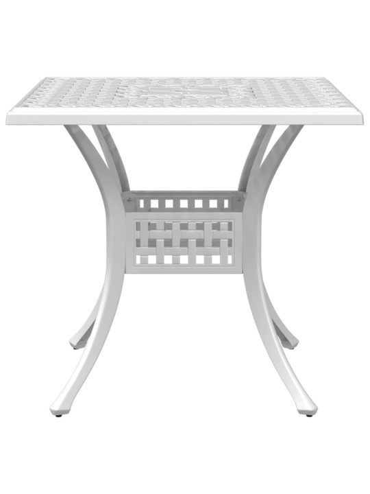3dílný bistro set bílý litý hliník