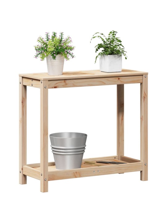 Přesazovací stůl s policí 82,5x35x75 cm masivní borové dřevo