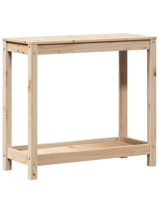 Přesazovací stůl s policí 82,5x35x75 cm masivní borové dřevo