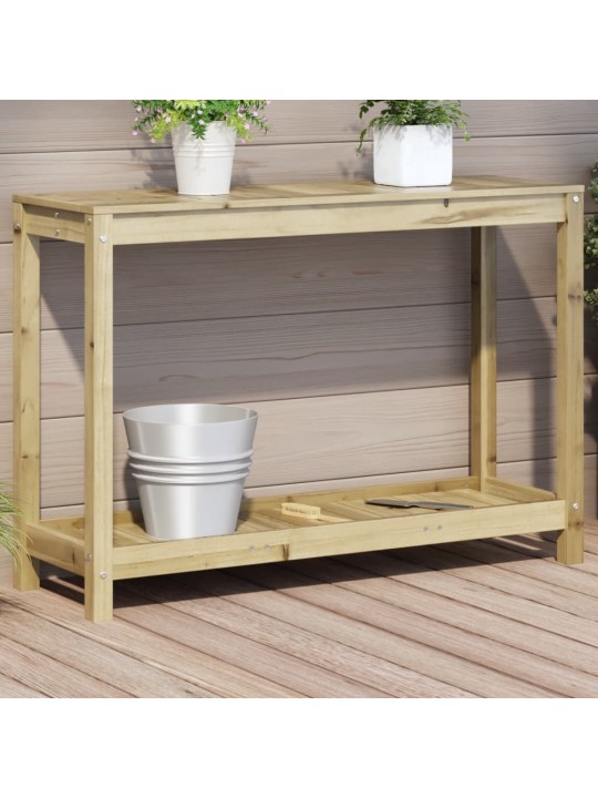 Přesazovací stůl s policí 108x35x75 cm impregnovaná borovice